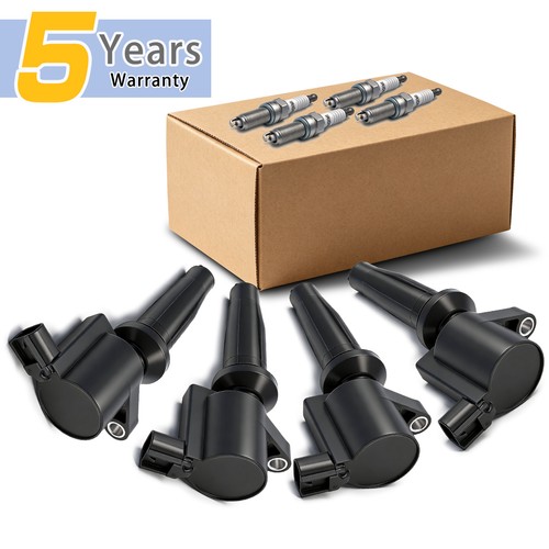 For 2010-2020 Ford Fusion 2.5L Spark Plug and Coils Pack of 4 HIGH PERFORMANCE - Picture 1 of 12