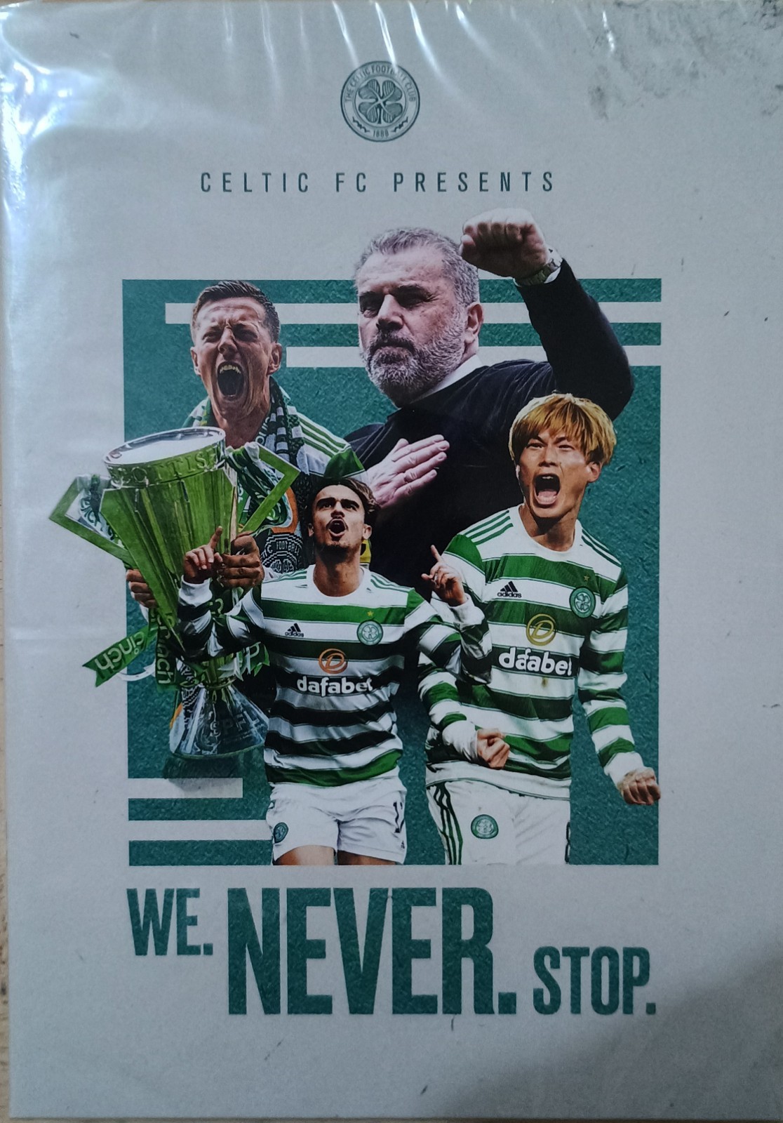 Glasgow Celtic - We. Never. Stop. DVD. Season 2021/22. BRAND NEW, FACTORY SEALED