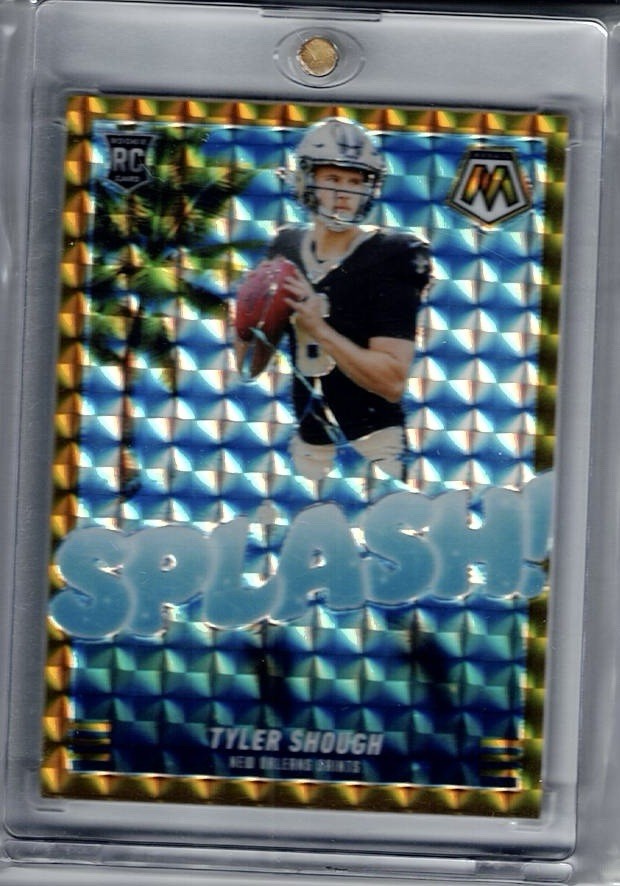 2025 Mosaic Splash Gold Tyler Shough Rookie /10 SSP Saints