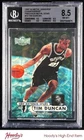 1997 Metal Universe Championship Precious Metal Gems PMG Tim Duncan /50 BGS 8.5