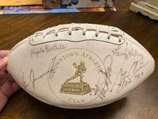 BADEN FULL SIZE HEISMAN TROPHY 14+ SIGNED FOOTBALL,JANOWICZ,GRIFFIN,DOAK WALKER
