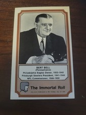 1974 Fleer IMMORTAL ROLL Bert Bell Hall Of Fame HOF Philadelphia Eagles Steelers