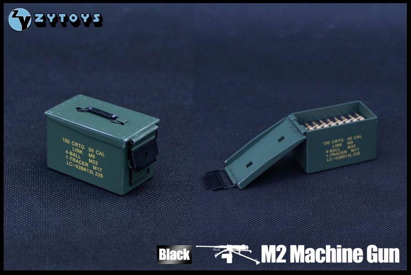 ZY Toys 1/6 Scale US M2 Heavy Machine Gun W/ Metal Bullet Chain