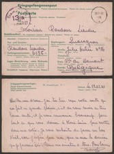 Germany WWII 1943 - POW Postcard Stalag VI C to Belgium Censor EP18