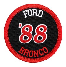 1988 Ford Bronco Embroidered Patch Black/Red Iron-On Sew-On Jacket Hat Backpack