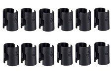 12 Pairs Wire Shelving Shelf Lock Clips for 3/4 24 Pcs Inch Dia, Black 
