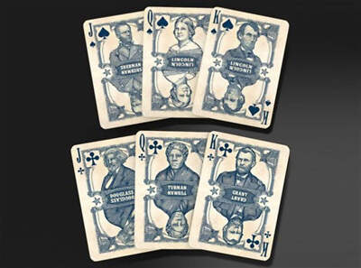 Bicycle Civil War Playing Cards by Jackson Robinson (Union Blue