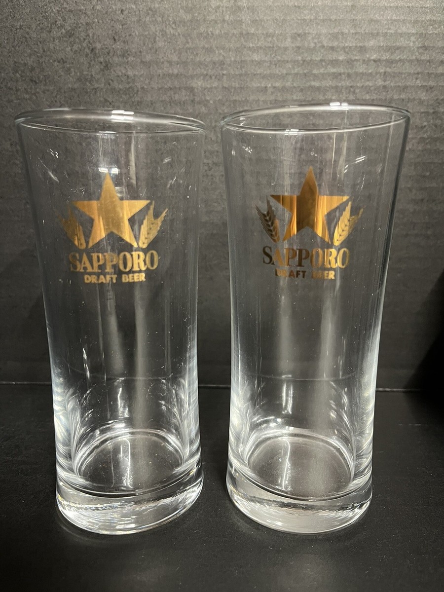 SAPPORO 8 Ounce Beer Glasses 5 3/4