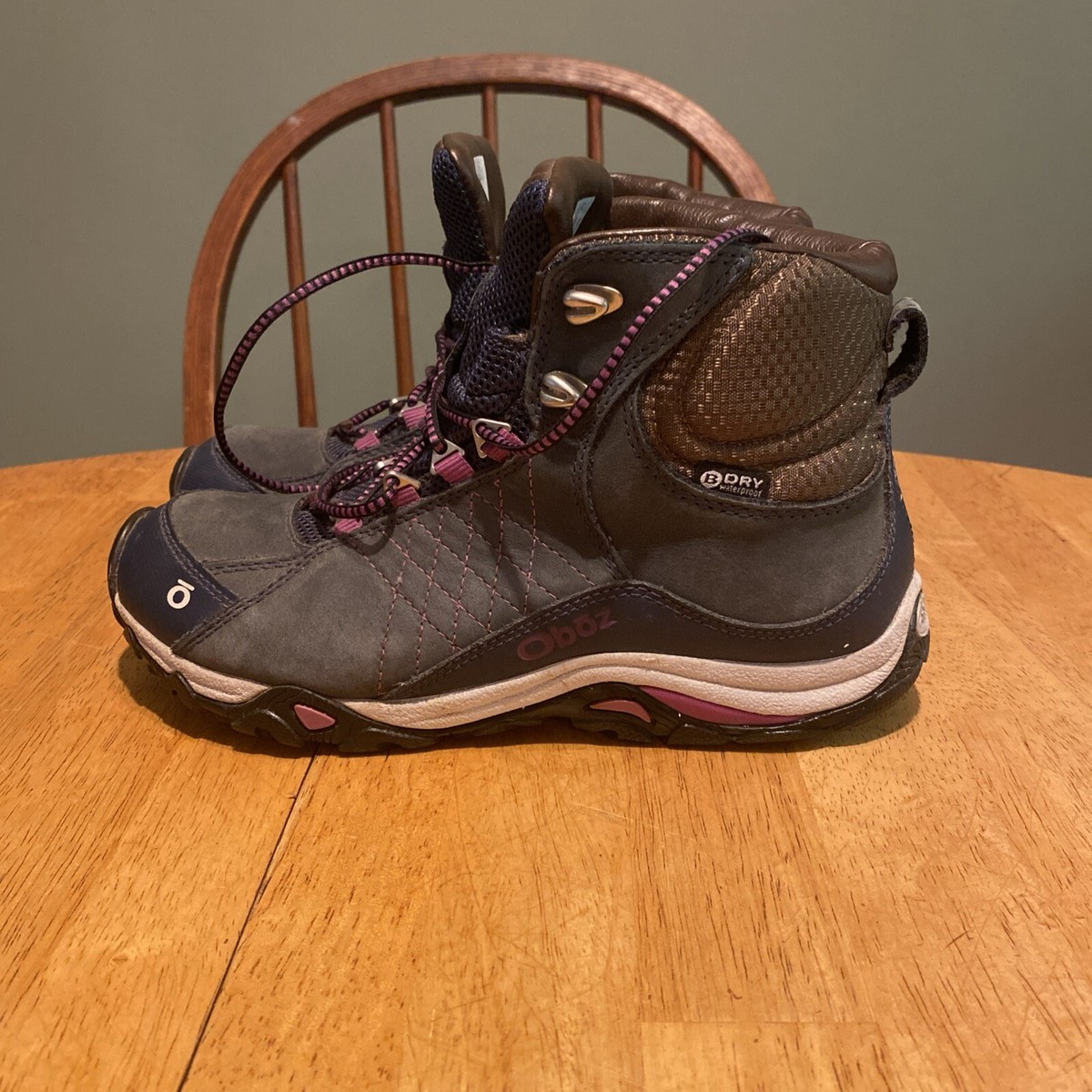 Oboz Sapphire Mid Waterproof Lace Hiking Boots Huckleberry B-Dry