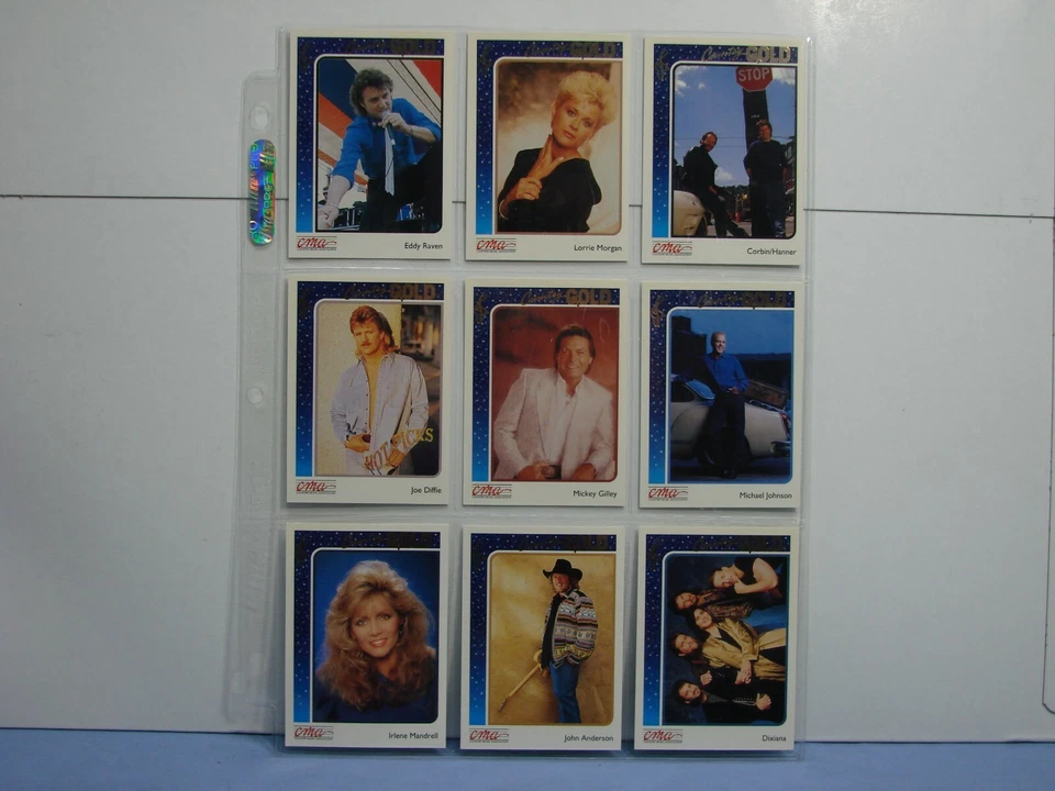 27 Trading Cards 1991 CMA Country Gold Series 1 UV-Coated Gold Leaf Inserts RARE — 第 3/4 张图片