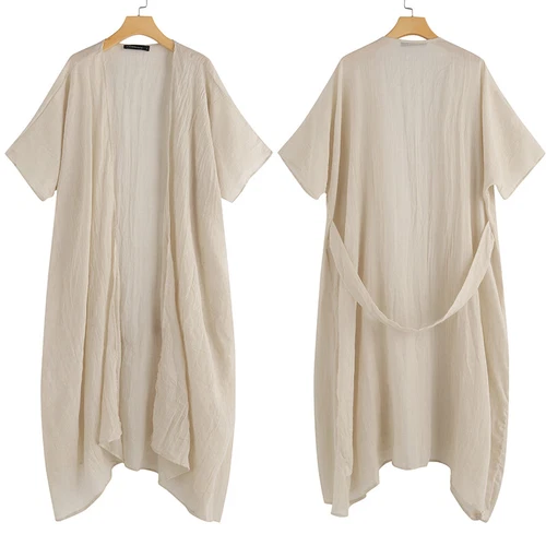 Womens Summer Holiday Kimono Cardigan Beach Open Front Top Long Coat Cover Up US - Picture 9 of 25