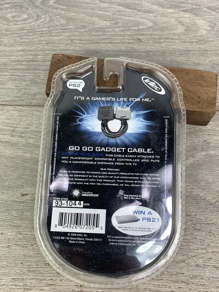 Intec PS2 Controller Extension Cable, 6FT, NEW/ SEALED (TUB 1) SEALED - Image 2 of 4