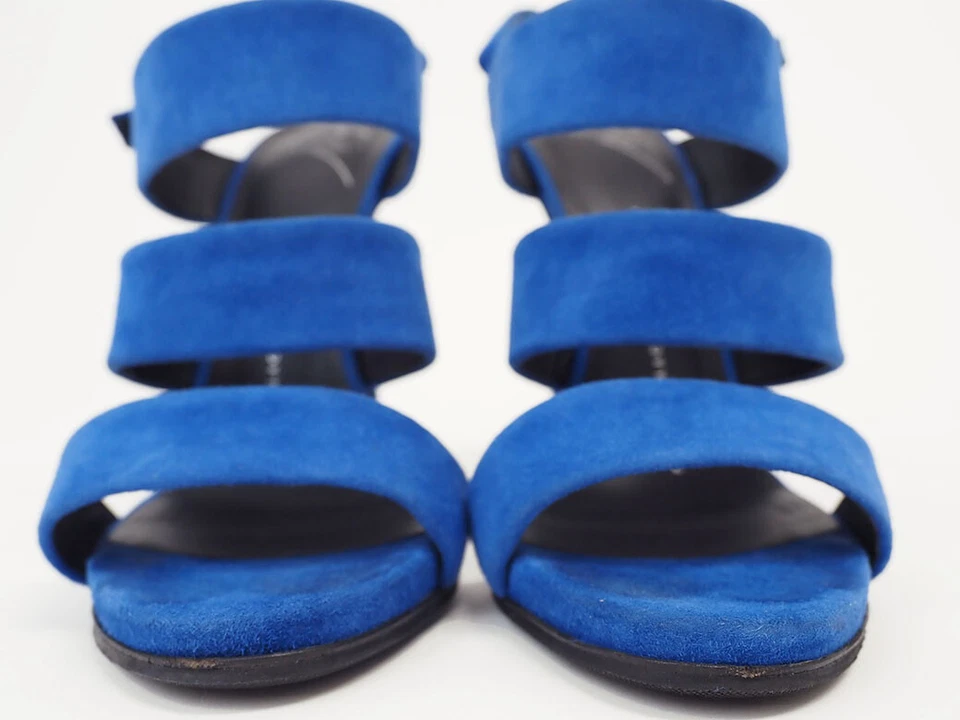 Auténticas Sandalias Giuseppe Zanotti 35 Gamuza Azul Reutilización Usadas Usadas Usadas Foto 4 de 4