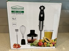 Licuadora de inmersión portátil 5 en 1 licuadora de mano healthomse 800 W caja abierta