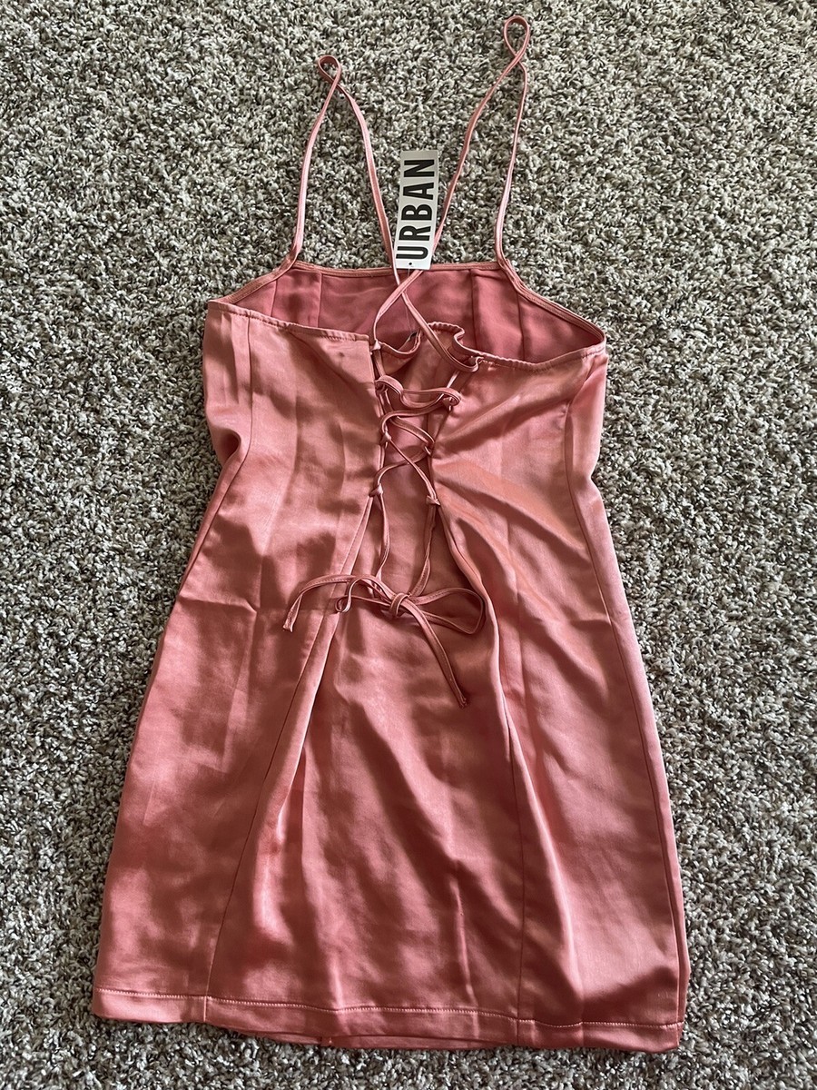 urban outfitters pink silk dress Powder Pink Dresses