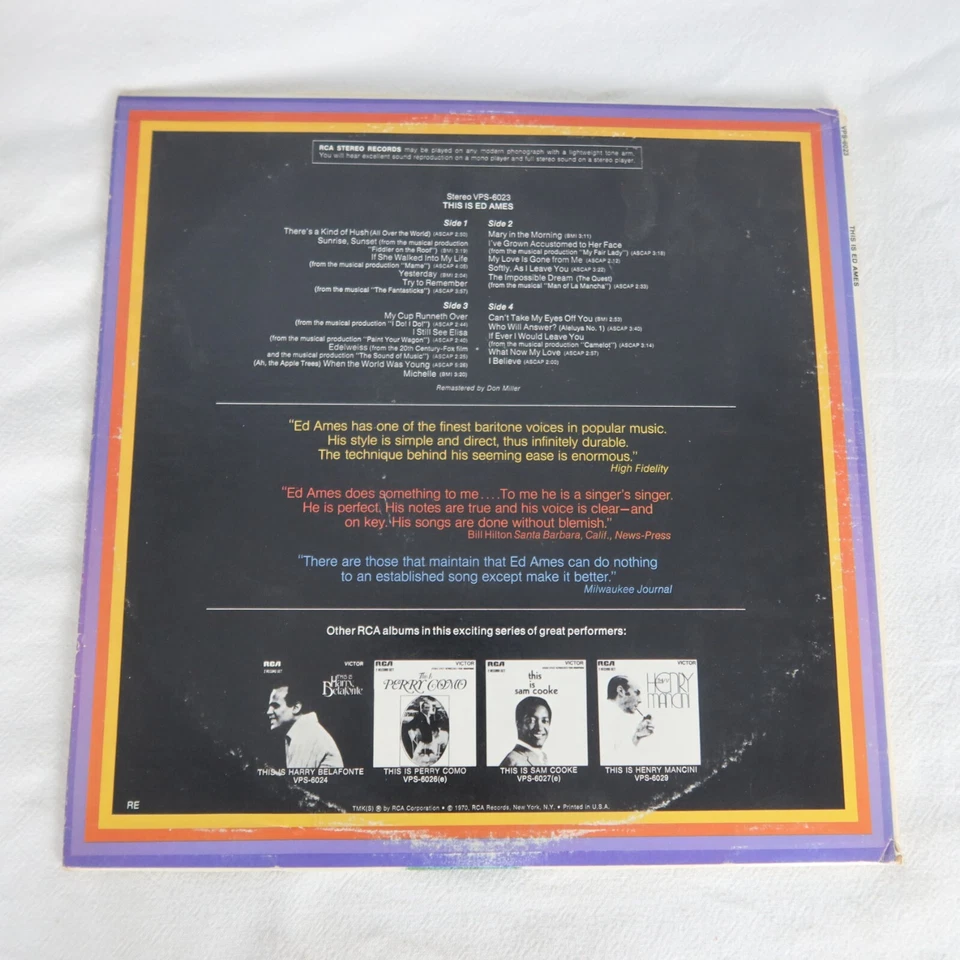 Ed Ames This Is LP Vinyl Record Album - Image 2 of 4