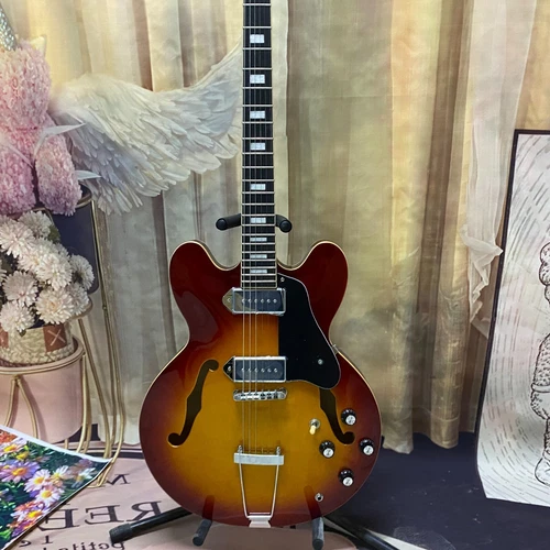 🎉Ultra low price Vintage 60's Sunset 6 String Semi-Hollow Electric 335 Guitar