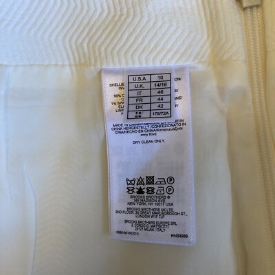 Brooks Brothers fully lined cream skirt size 10 side zip  display picture 1