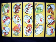   5 NEW Vintage 1978 BOOKMARKS Animals Chicke...