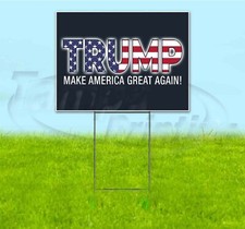 TRUMP MAGA 18x24 Yard Sign WITH STAKE Corrugated Bandit USA ELECTION