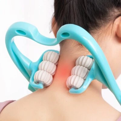6-wheel Neck Massager Plastic Pressure Point Therapy Massage Hand/Waist/Legs - Image 1 of 4