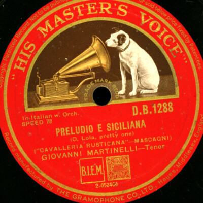 GIOVANNI MARTINELLI -Tenor-  ''Cavalleria rusticana'' O Lola / ''Trovatore''   G2867