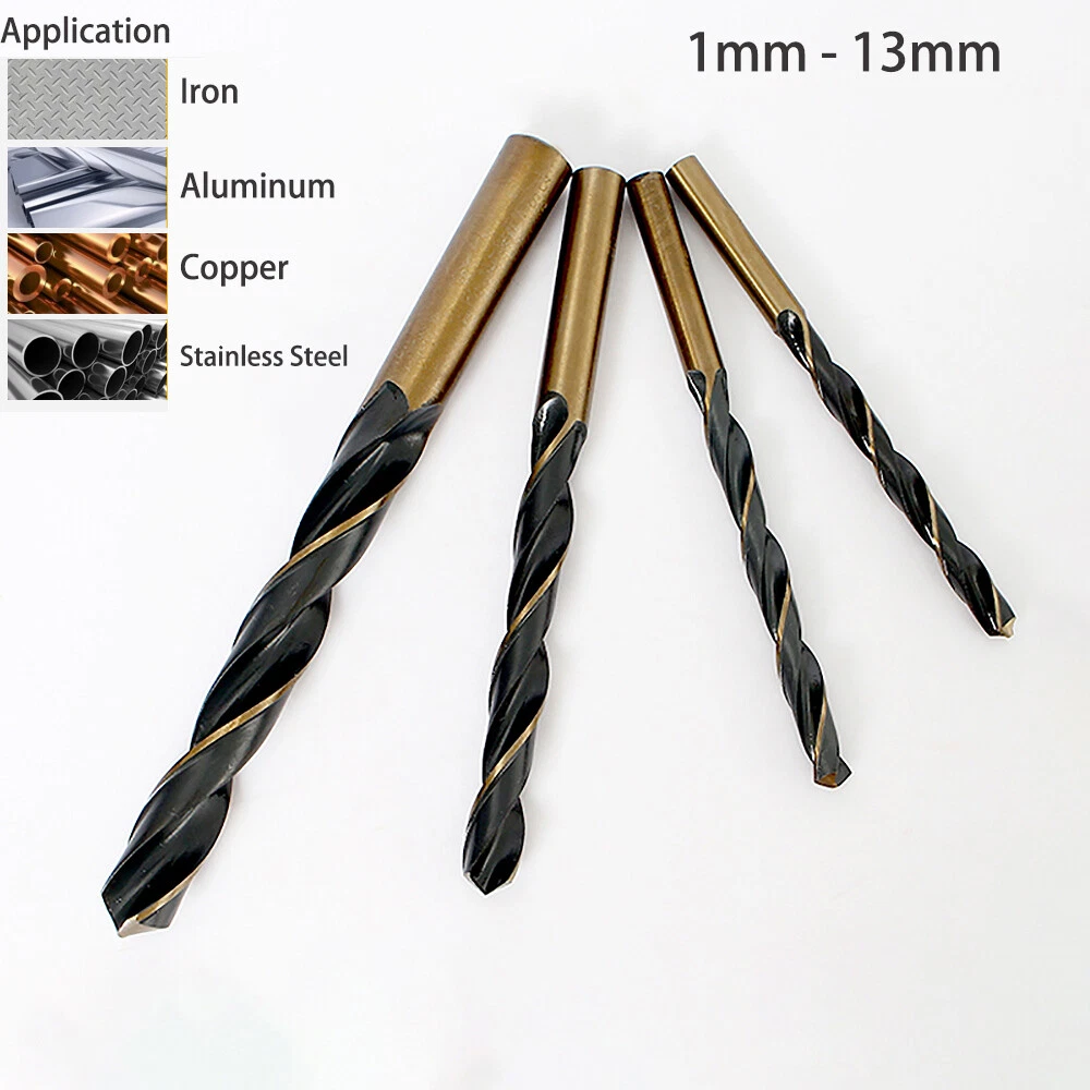 Metal HSS Twist Drill Bit Set 1 13mm For Drilling Stainless Steel Aluminium Wood