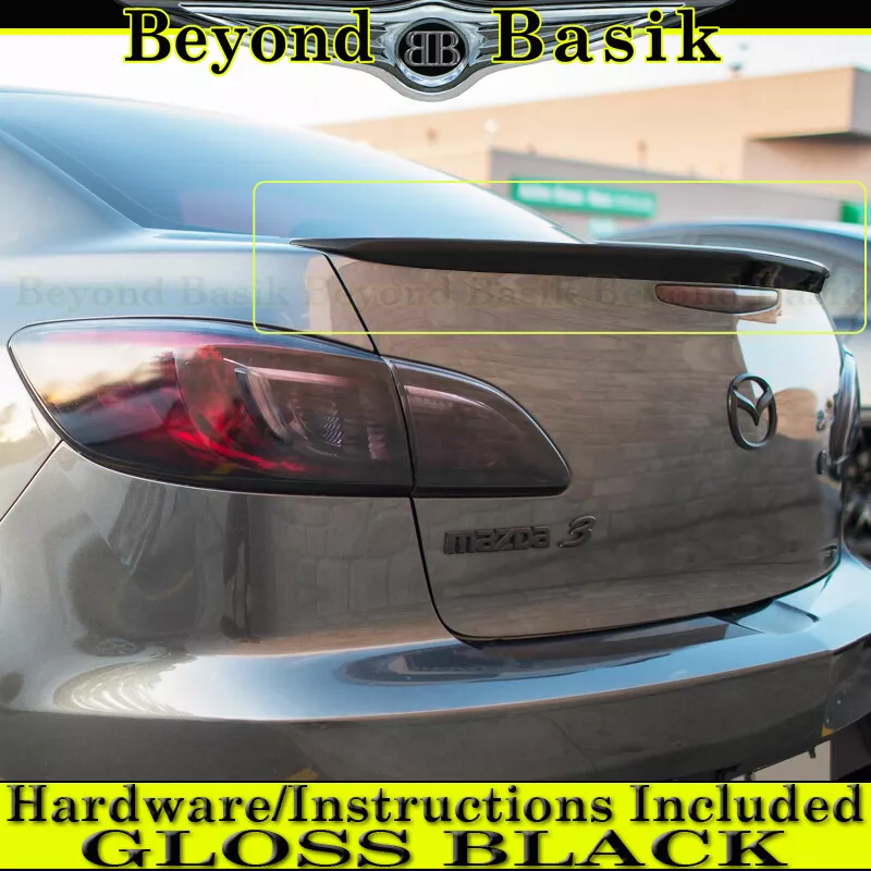 2013 2012 2011 2010 Mazda 3 Sedan GLOSS BLACK Factory Style Lip