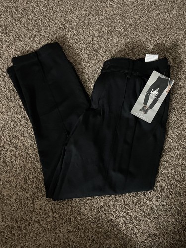 black slim ankle knit pants 