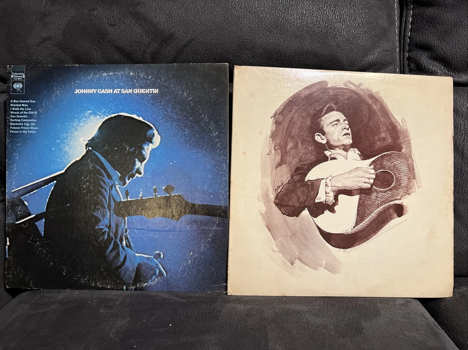 Lot 9x LPs JOHNNY CASH San Quentin LP-Eddy Arnold Best Of-Chet Atkins Solid Gold - Image 2 of 4