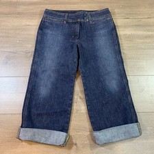 Vintage J Crew Capri Jeans Stretch Made In USA Women’s T6 Dark Wash