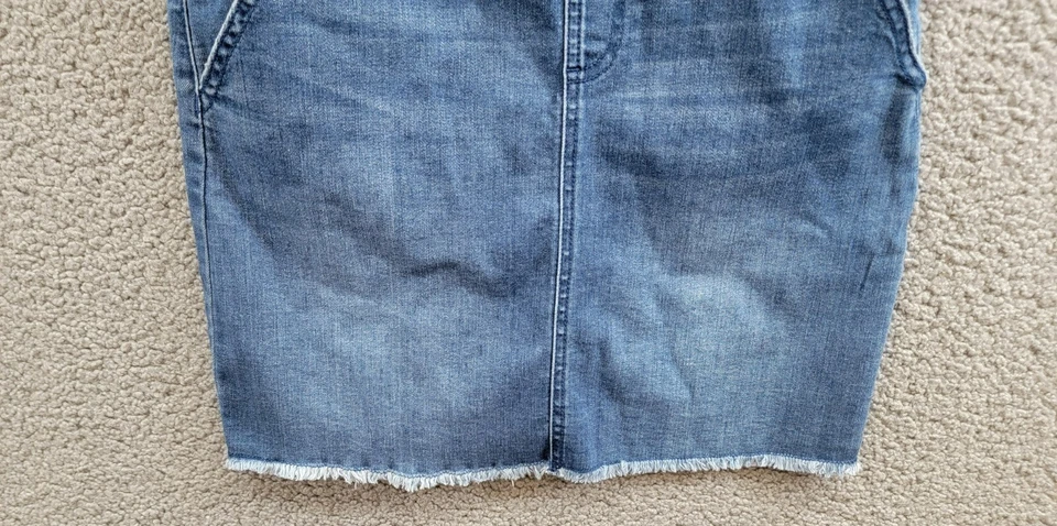 Falda Epic Threads Linaria Niñas Grandes 14 Azul Oscuro Denim Bolsillos Correa con Botones Foto 4 de 4