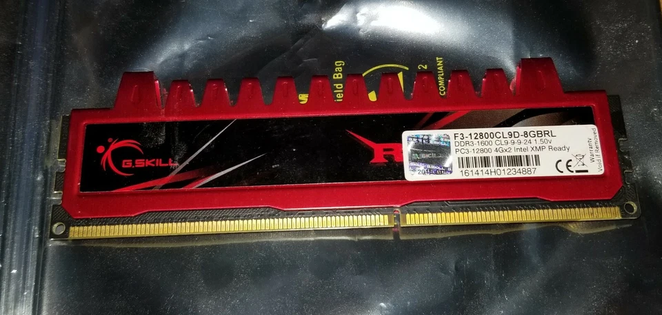 G.Skill RipJaws DDR3-1600 RAM 4 GB PC3-12800, pulled/parting out working  system - Image 2 of 2