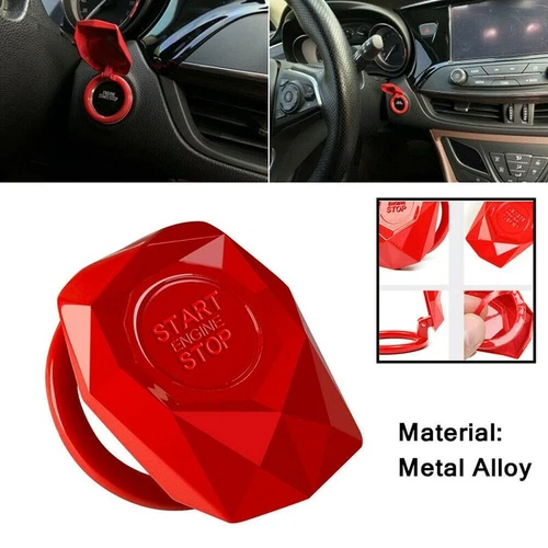 Universal Car Engine Start Stop Push Button Switch Decor Cover Accessories Trim - Picture 5 of 6