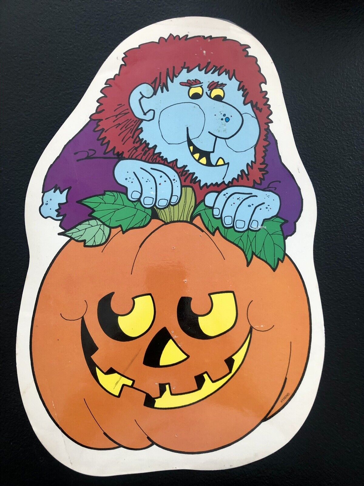 Vintage Halloween Decoration Jack O Lantern Goblin Trend Die Cut ...