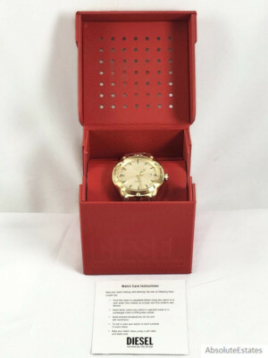 NEW Diesel Vert Metamorph Collection Gold Stainless Mens Watch