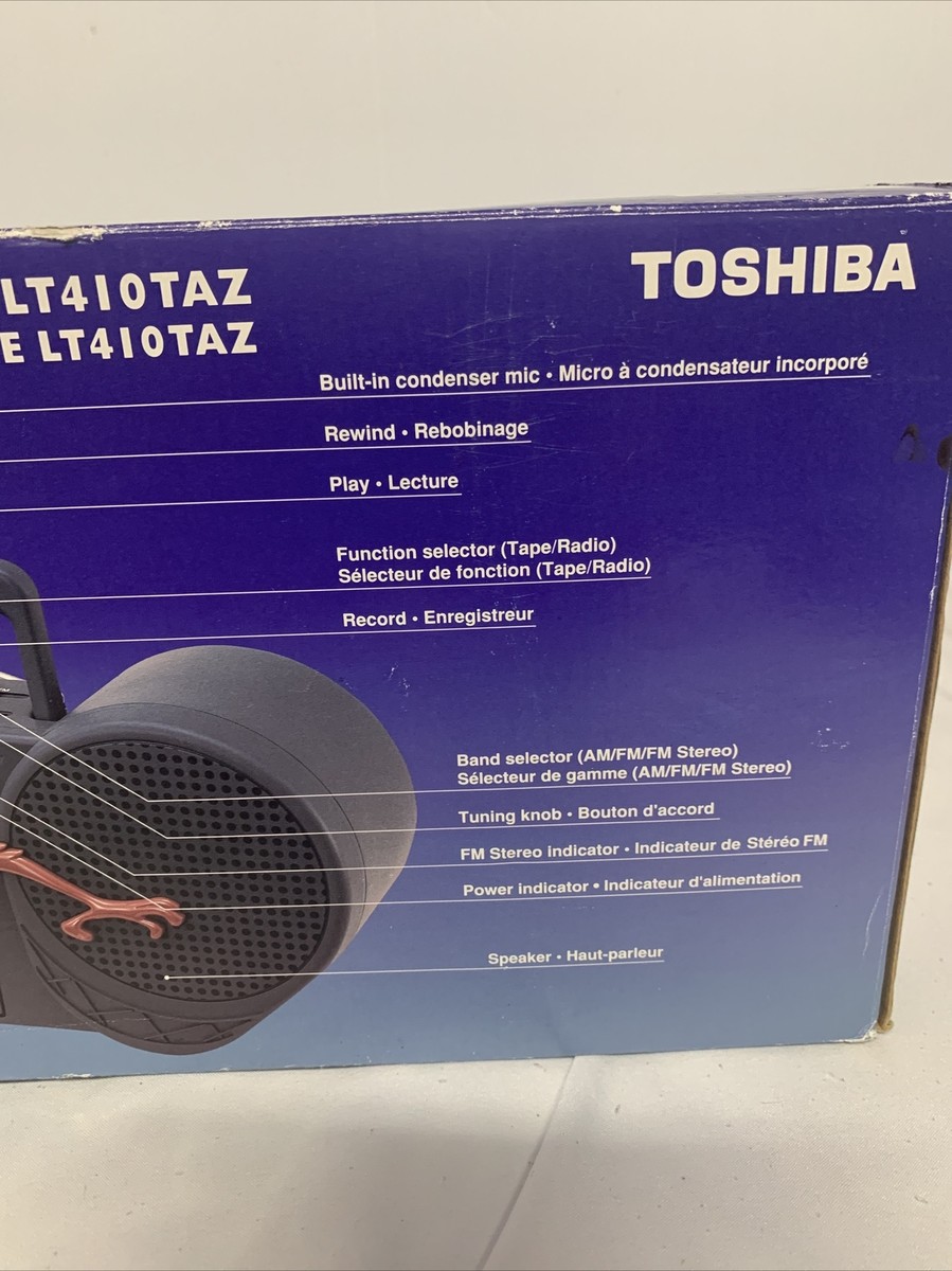 TAZ Toshiba LT 410 Portable Cassette Player/Recorder AM/FM Stereo