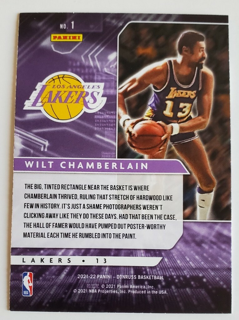 NBAカード　Wilt chamberlain 1of1 patch 1969-70 Topps # 1 Wilt Chamberlain Basketball Card Los