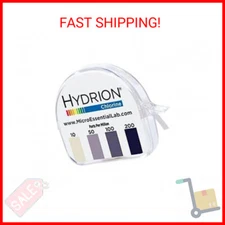 Micro Essential Lab CM-240 Hydrion Chlorine Dispenser 10-200 PPM Test Roll Plus 