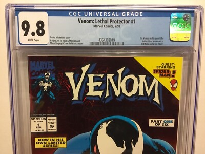 Venom: Lethal Protector #1 Red Holo Foil CGC 9.8 WHITE PAGES 1993