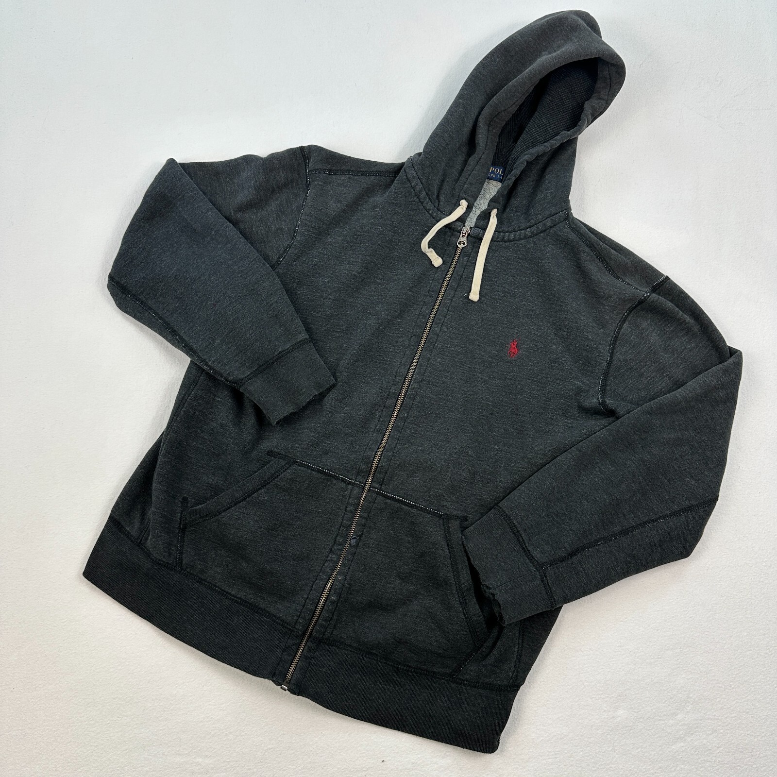 Polo Ralph Lauren giacca uomo XL nero pony termico full zip outdoor streetwear