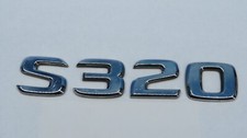 MERCEDES BENZ W140 W220 - Embleme Logo "S320" EMBLEM CHROME Badge HINTEN / ##258