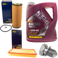 MotoröL Filter Set 60 4 Liter + ÖLablassschraube FüR Seat Leon 2.8 Cupra 4