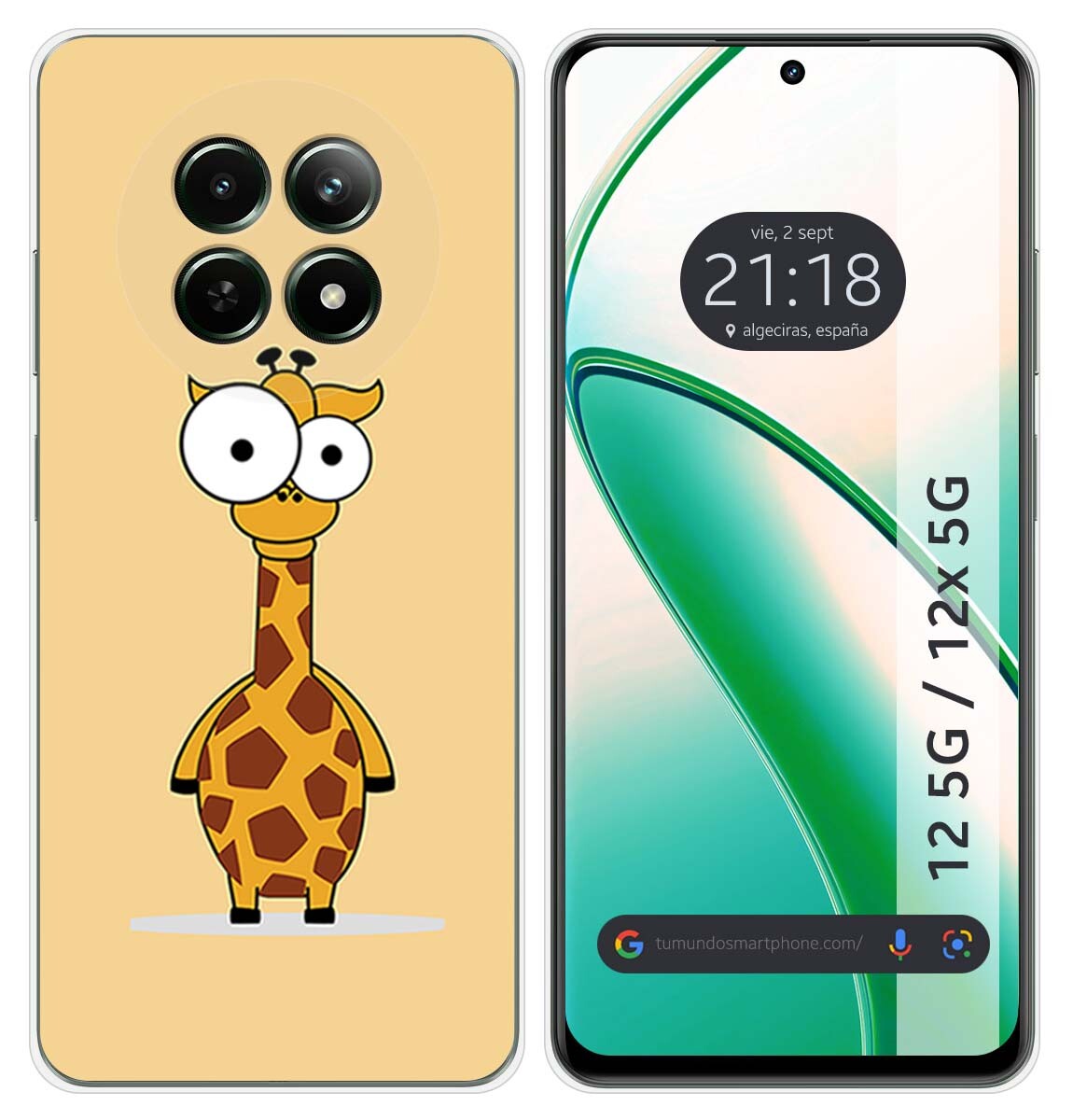 Cover Silicone per Realme 12 5G/12x 5G Disegno Giraffa Disegni
