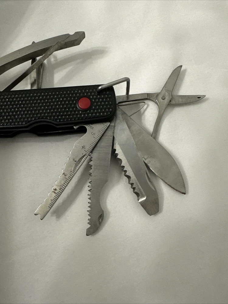 8-in-1 Multi-Tool with Needle Nose Pliers Screwdriver Scissors Ruler