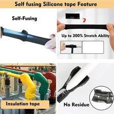 Silicone Tape Self Fusing Plumber Electrition Pipe Repair Hose Leak Useful