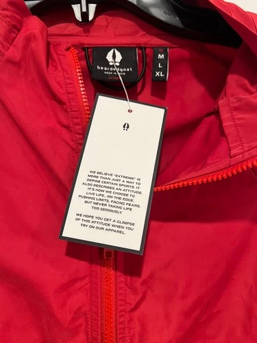 NWT Bearded Goat Full Zip Up Jacket Red Size Small Lumbar Pocket Outdoor Hiking image 4
