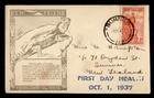 DR WHO 1937 NEW ZEALAND FDC HEALTH STAMP SEMI POST SUMNER M78751