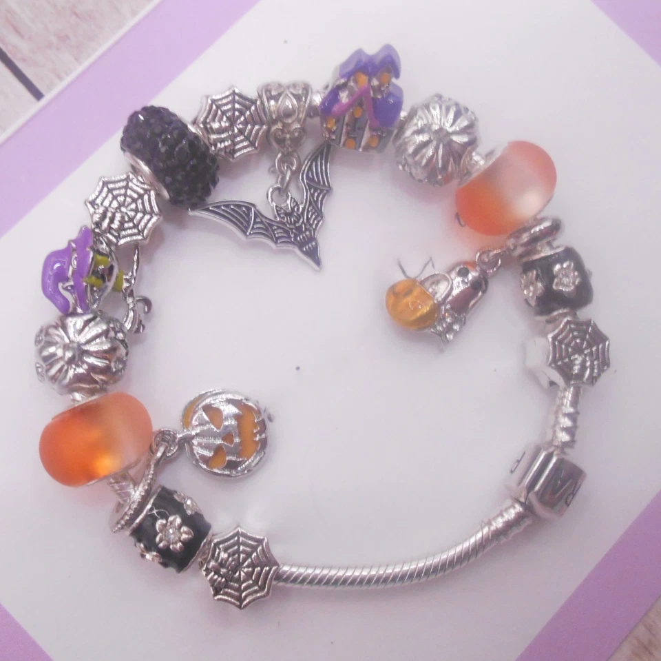 PULSERA Y CAJA DE REGALO PANDORA CON DIJE DE PLATA ESTERLINA TEMÁTICA HALLOWEEN! Foto 2 de 4