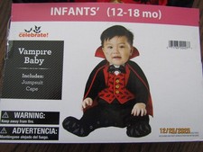 NEW CELEBRATE VAMPIRE BABY INFANTS COSTUME SIZE 12-18 MONTHS